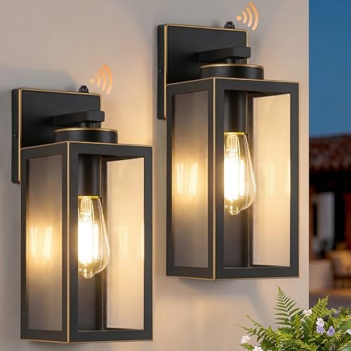 BesLowe Upgraded Dusk to Dawn Outdoor Wall Lights, Bronze, 2-Pack