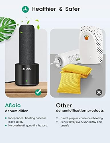 Afloia Gun Safe Dehumidifier, Rechargeable Cordless, Heating Base, TOPZ 2+1