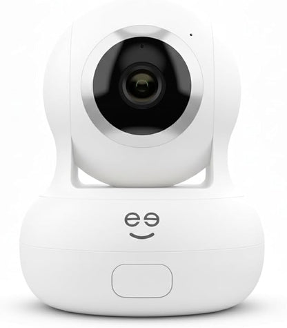 Geeni Sentinel Smart 2K Indoor Security Camera with Auto-Tracking – Dual-Band 2.4GHz & 5GHz WiFi, 2K HD Video, App & Voice Control, Motion Detection, White