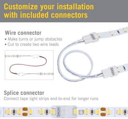 Armacost Lighting RibbonFlex Pro 12V White LED Strip Lights 60 LED/m, 2700K, 12 ft, 132220