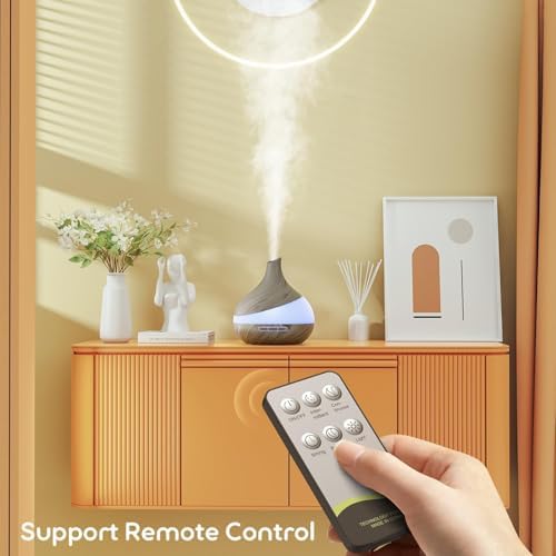 HJTHJT 500ML Essential Oil Diffuser for Home: 14 Color LED Humidifier