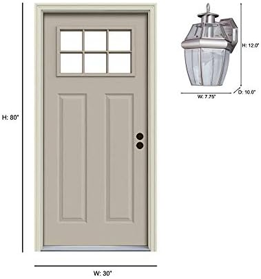 Generation Lighting Lancaster Wall Lantern in Antique Brushed Nickel