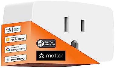 Onvis Matter Over Thread Smart Plug, Smart Mini Outlet, Works with Apple Home, Alexa & Google Home, 15A/1800W （1Pack）