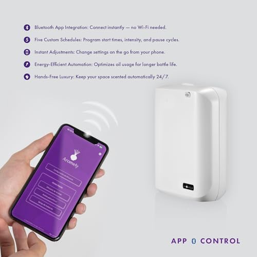 AROMELY ARO X25 Smart Bluetooth Nebulizing Scent Diffuser - White