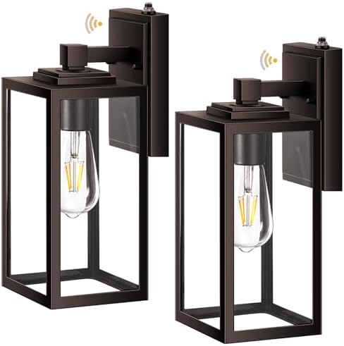 VIANIS Large Bronze Dusk to Dawn Exterior Lighting Fixtures, Waterproof
