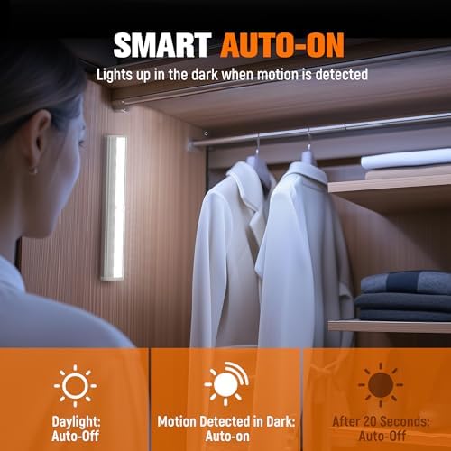 Molrebe Motion Sensor Closet Lights, 6 Pack, Battery Operated