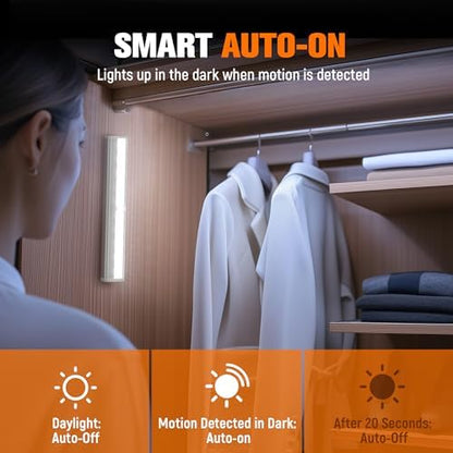 Molrebe Motion Sensor Closet Lights, 6 Pack, Battery Operated