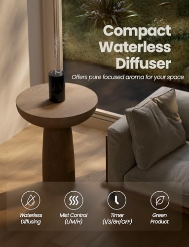 Waterless Essential Oil Diffuser Starter Kit with 4x10mL Hotel Scent Oils