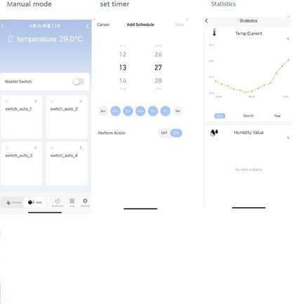 Easy Operation,Zigbee WiFi Temperature Switch ,with Waterproof Temperature Sensor Probe ,Remote Monitoring,Tuya App Remote 4 Channel 10A Clean Contact Relay Switch(tuya zigbee hub Needed)