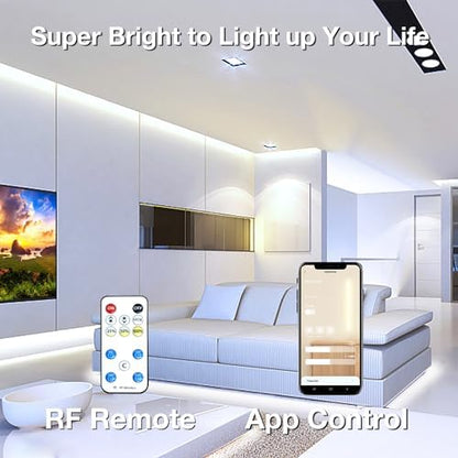 DAYBETTER COB LED Strip Lights,LED Lights for Bedroom 16.4ft,Daylight White