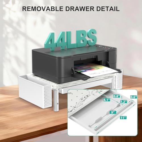 WALI Computer Monitor Stand with Storage and Pen Holder