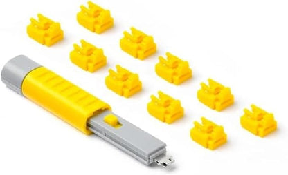 RJ45 Port Lock with Key - 10 Locks 1 Key (Yellow)