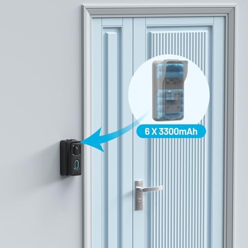 Rechargeable Power Mount for Blink Doorbell (2nd Gen) – No More Battery Changes with Built-in 19800mAh Battery, Continuous Charging for 6-8 Months, Weatherproof for Outdoor Security