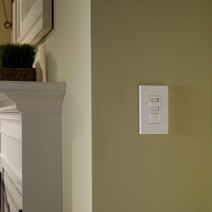Leviton IllumaTech Dimmer Switch for Dimmable LED, Halogen and Incandescent Bulbs, IPL06-10Z, White with Ivory and Light Almond Faceplates