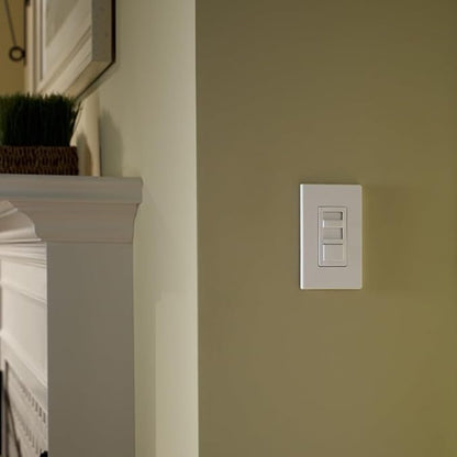 Leviton IllumaTech Dimmer Switch for Dimmable LED, Halogen and Incandescent Bulbs, IPL06-10Z, White with Ivory and Light Almond Faceplates