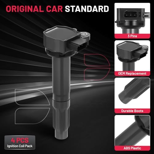 BDFHYK Ignition Coil Packs Compatible with Subaru 2010-2012 Legacy 2.5L H4, 2010-2012 Outback 2.5L H4,Coil for 22433AA620 22433AA621 22433AA62A UF668 Set of 4
