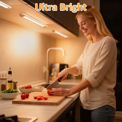 maylit Plug in Under Cabinet LED Light Bar, Ultra-Bright, Wired, 14 Inch