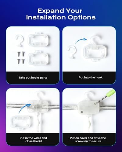 1600 RGB LED Smart Curtain Lights with APP Control, 6.6x6.6Ft