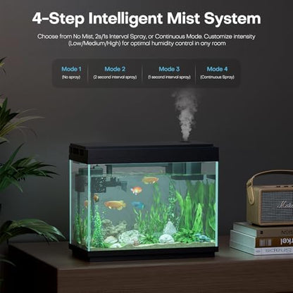 2.5 Gal Fish Tank Starter Kit, Smart Self-Cleaning Desk Aquarium