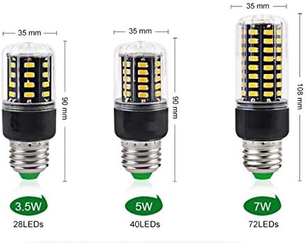 Home Bulbs 2pcs E27 E14 SMD5736 AC 110V 220V LED Lamp Bulbs, 3.5W 5W 7W 9W 12W 15W 20W Smart IC No LED Corn Light for Living Room Household Lamp