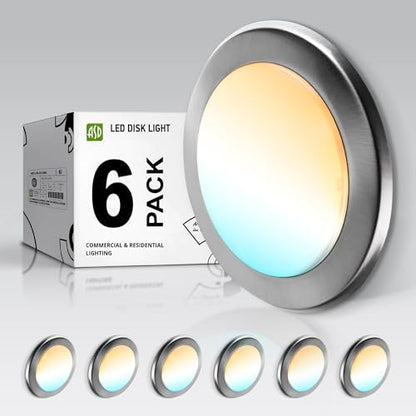 ASD 6 Pack Bronze LED Disk Lights 6 Inch, 5CCT Flush Mount Ceiling Light