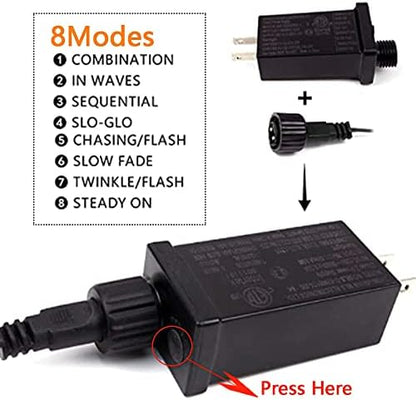 Purple Halloween Lights String Outdoor Plug In 78 FT 240 LED