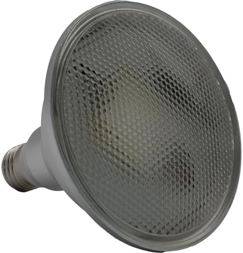 Jaspertronics™ PAR38 30W Color Changing LED Floodlight Smart Light Bulb with Voice Control or IR Remote Control. E27 Base Perfect for Lawn, Landscape, and Parties!