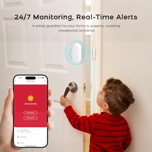 Wireless Home Security Systems,24Piece WiFi+GSM/4G Home Alarm System with Instant App Alerts & Remote Control,SOS Button Motion Sensors,Work with Alexa,NO Monthly Fees,Apartment,Kids Safety