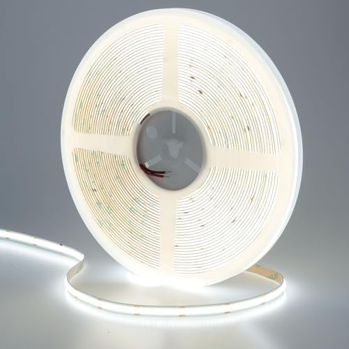 49.2ft/15M 24V COB LED Strip Light Cool White 6000K 5760LEDs 11000lm