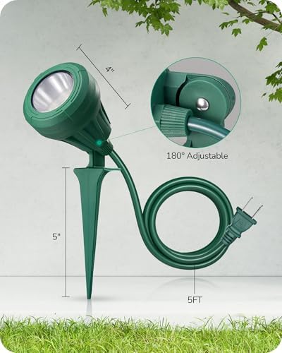 EDISHINE 120V LED Spotlight Outdoor, Waterproof 5000K Landscape Lighting