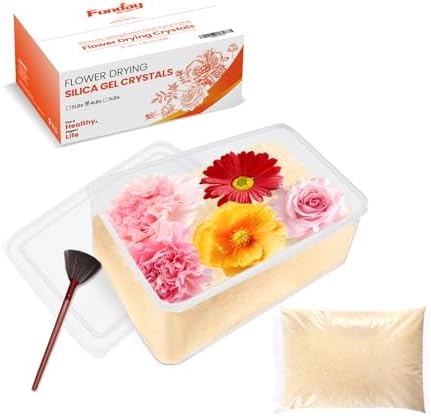 4LB Silica Gel Flower Drying Crystals, Fonday 3-in-1 Kit for Bouquet