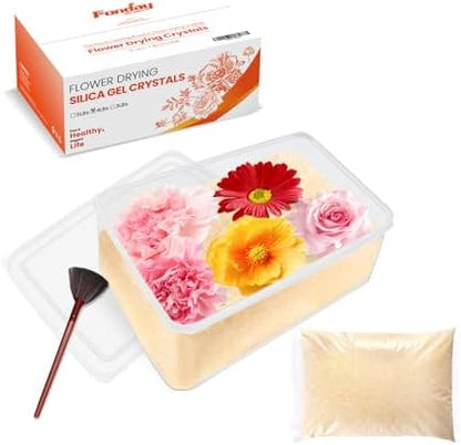 4LB Silica Gel Flower Drying Crystals, Fonday 3-in-1 Kit for Bouquet