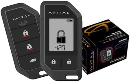 Avital 3308L 2-Way LCD Vehicle Security System with 2 Remotes (Compatible with Directed by VOXX SmartStart-Pro)
