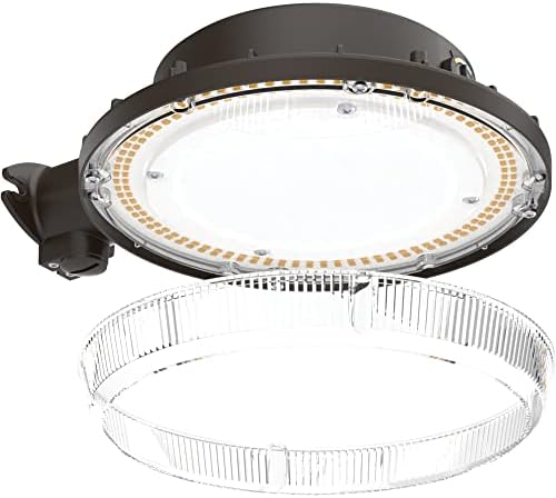 Lithonia Lighting BarnGuard LED Barn Light, Dusk to Dawn Outdoor Lighting with Adjustable Color Temperature, Wall or Pole Mountable Yard Light Fixture, MVOLT, Aluminum, Dark Bronze