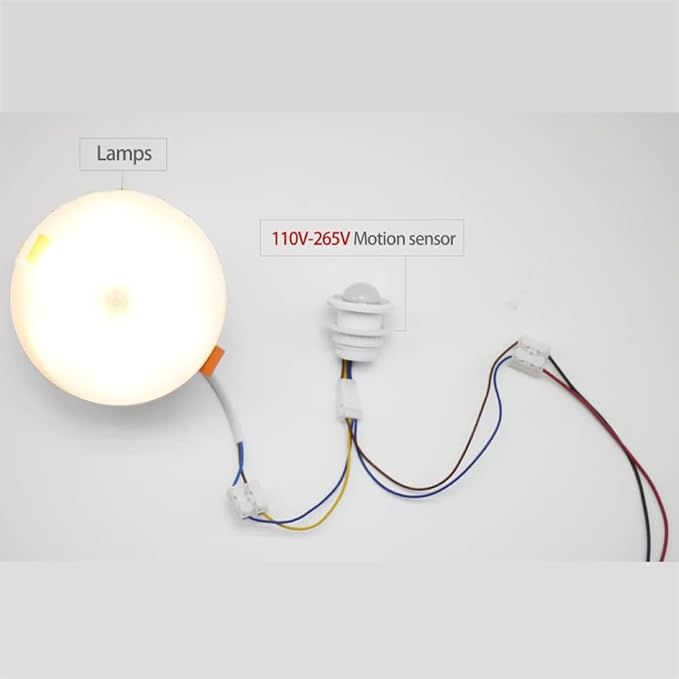 HANNAHONG Mini PIR Motion Sensor Switch,AC110-220V,Smart Motion Sensor Light Switch,Time Delay Adjustable, Infrared Motion Sensor Motion-Activated Switches, Wall Switches, Strip,Ceiling Lamp Switch