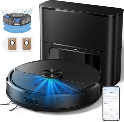 Kilgone Robot Vacuum & Mop, 90-Day Hands-Free, 6000Pa, Self-Empty, LiDAR