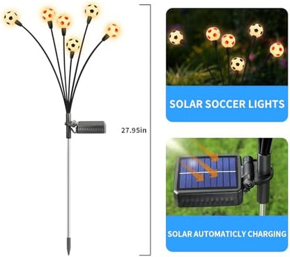 vignuto 2026 Solar Soccer Lights, 8 Packs 48LED, Solar Lights Outdoor Waterproof, World Cup Decorations, Garden Decor, Patio Decor, Unique Decor for Soccer Game.