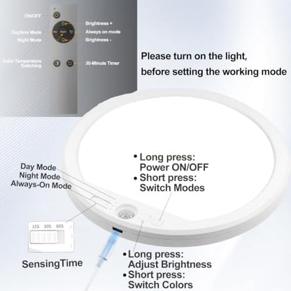OSIDEN Rechargeable Motion Sensor Ceiling Light with Remote