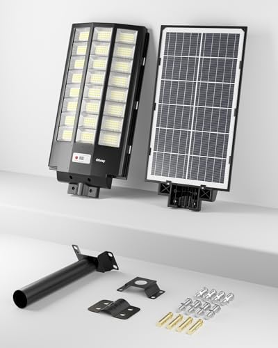 Ofuray Solar Street Lights Outdoor,Of-12000W Commercial Parking Lot Light
