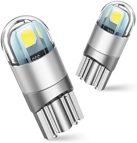 SEALIGHT 194 LED Bulb 6000K White, License Plate Light, Dome Light, T10 168 2825 W5W 3030 Bright Chips Wedge for Replacement Light Bulb, Map Trunk Door Courtesy Dash LED Light Bulb,Pack of 2