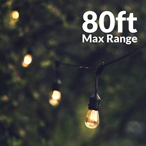 Newhouse Lighting RS-NA-265W Wireless Outdoor LED String Light Dimmer Control Outlet | 265 Max Watts | 100ft Remote Range | ETL Listed, Black