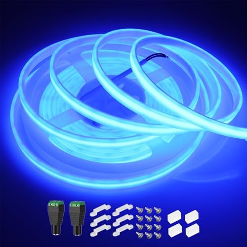 LEDENET COB LED Strip Lights Waterproof IP67 DC12V 16.4ft/5m 480LEDs/m Blue