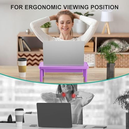 WALI Computer Monitor Stand with Storage, Monitor Riser 3 Height Adjustable