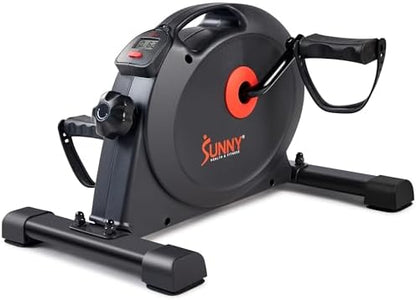 Sunny Health & Fitness Smart Mini Cycle, Under Desk Pedal Arm/Leg Exerciser | Dual Function, Low-Impact Cycle Workout, Rehab/Recovery, Space-Saving Design, Mesh-Belt Resistance, SunnyFit App Connectivity