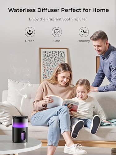 Waterless Essential Oil Diffuser: 𝟗-𝐂𝐨𝐥𝐨𝐫 𝐋𝐄𝐃 for Home