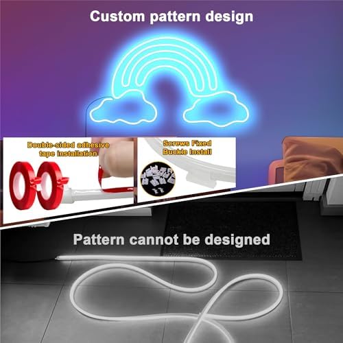 Cozylady RGB Neon Light LED Rope Light,Waterproof Bluetooth APP Remote Control Music Sync Strip Light,24V Flexible DIY Silicone Light for Bedroom Home Indoor Outdoor Decoration(30m/100ft)