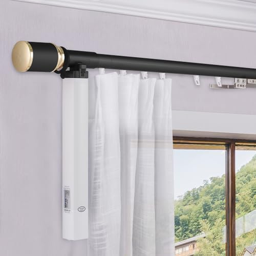 ZSHINE Motorized Curtain Rod System (Black)