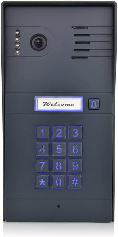 GBF Smart Video Door Phone & Doorbell Intercom System Kit,1080P HD, Smart Keypad, One 7" Touch Monitor (One 3rd gen IP Door Station PL963PMBL-POE and one Upgraded IP Indoor Monitor MR930)
