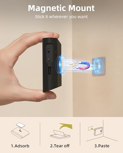 EZVALO 8 Pack Motion Sensor Night Lights Indoor, Rechargeable 1500mAh LED Stair Lights with Magnetic & Dimmable, Auto On/Off 3000K Soft White, Adhesive No Drill for Stairs, Hallway, Bathroom, Closet