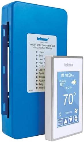 tekmar Invita 564 Wi-Fi Thermostat, 2-Wire, Energy Star Approved, ERV/HRV